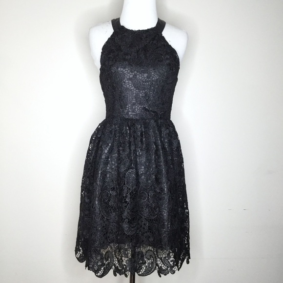 Astr Black Lace Mini Dress Size XS - Picture 1 of 7